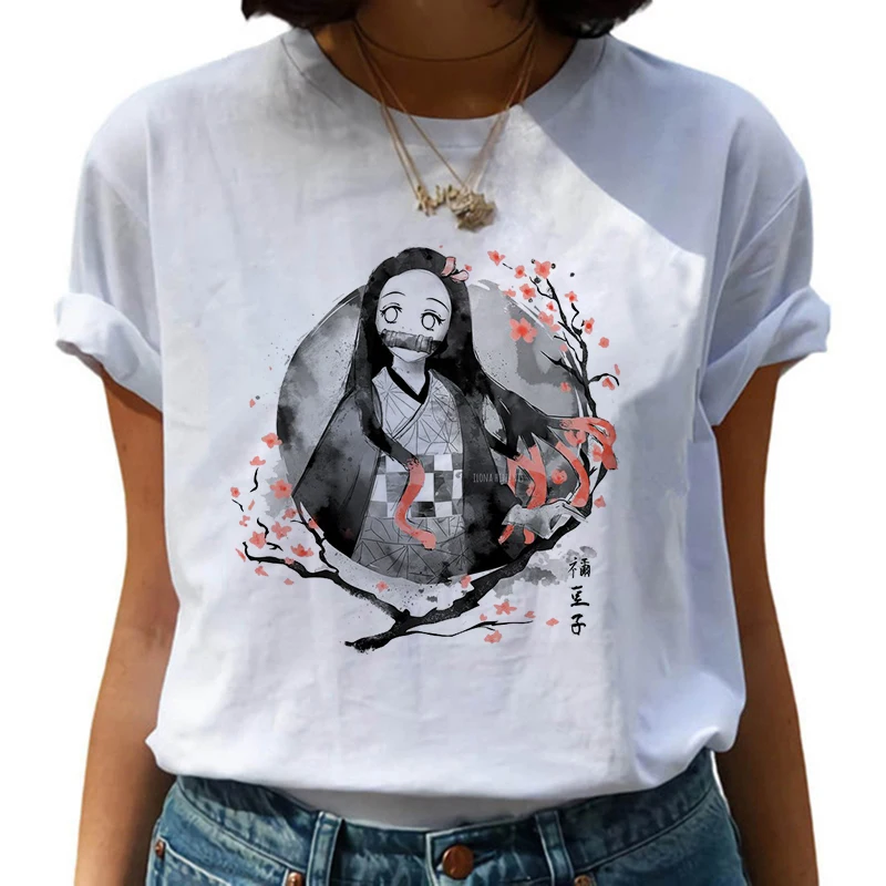 

Funny Japanese Anime Print Woman T-Shirt Graphic Top Tees Streetwear Plus Size t-shirts with short sleeve Tops Oversized t-shirt