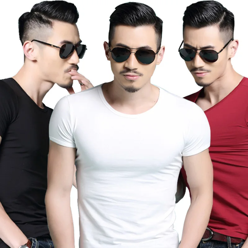 

The new pure color render unlined upper garment of youth T-shirt men's wear short-sleeved T round collar blank t-shirts