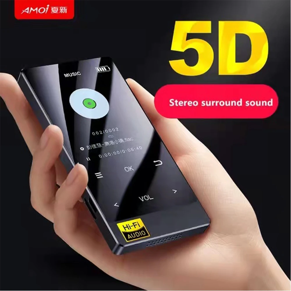 

Amoi X3 HIFI Music Player Portable Bluetooth Stereo Bass MP4 Player Professional Sports Voice Recorder FM Radio E-Book Speaker