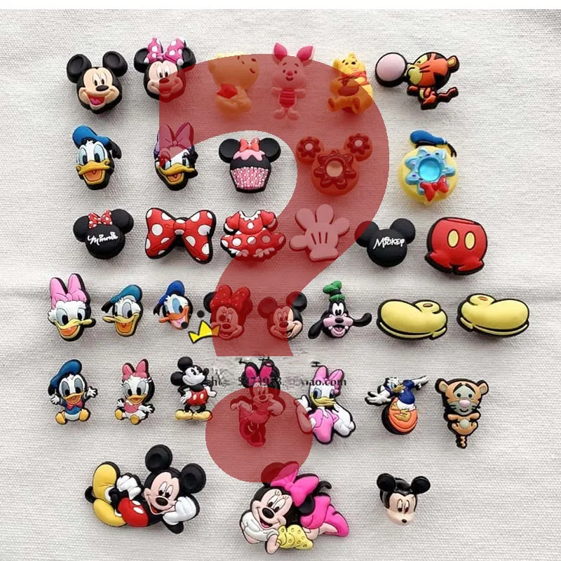 

Geniune Cute Shoe Charms Accessories Cartoon Mickey Minnie Donald Duck Shoes Buckle Decorations for Sandals Charms Kids Toys