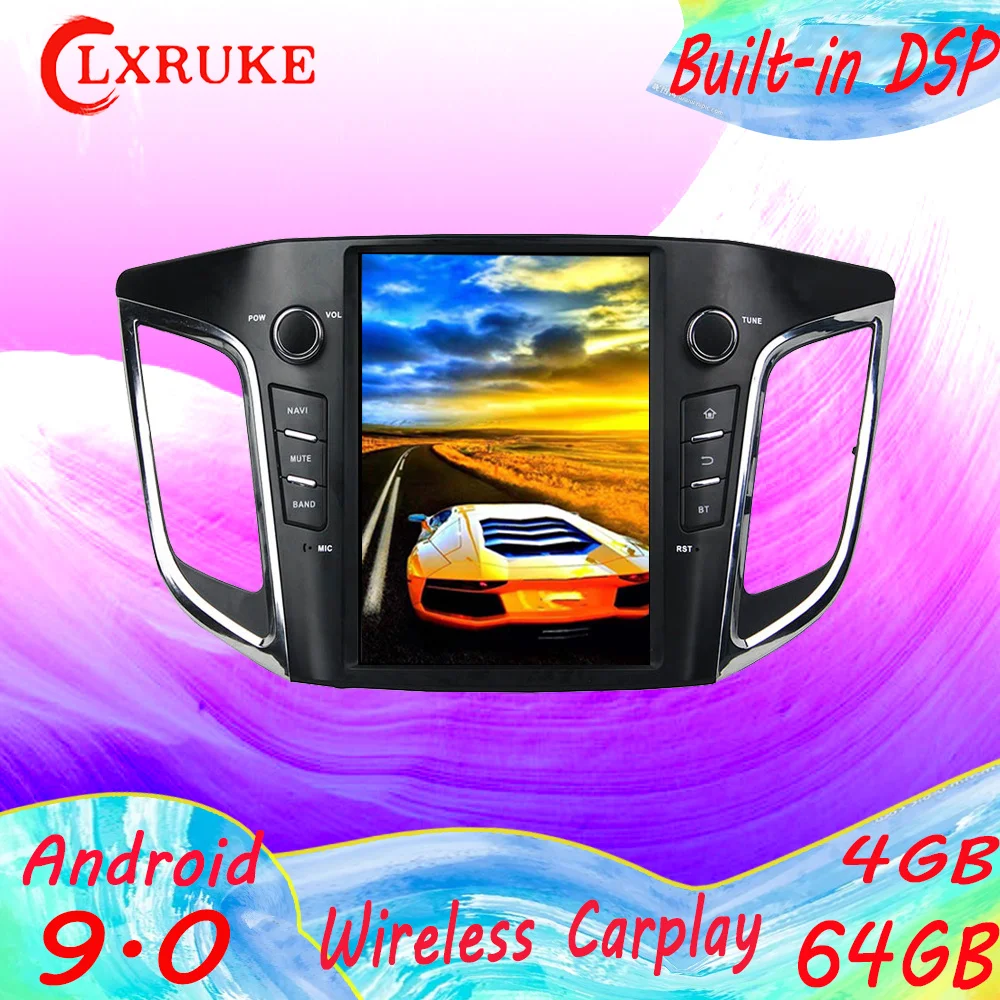 

Автомобильный мультимедийный плеер DSP Carplay, экран Теслы, 4 Гб + 64 ГБ, Android 9,0, для HYUNDAI IX25 Cerata 2015-2017, радио, автомобильное стереоустройство