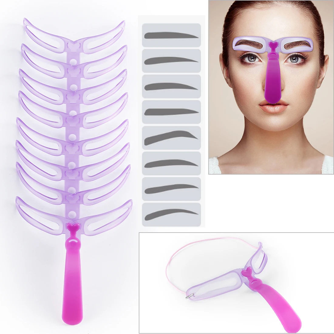 8 шт. набор шаблонов для лепки бровей в форме молочницы вспомогательный