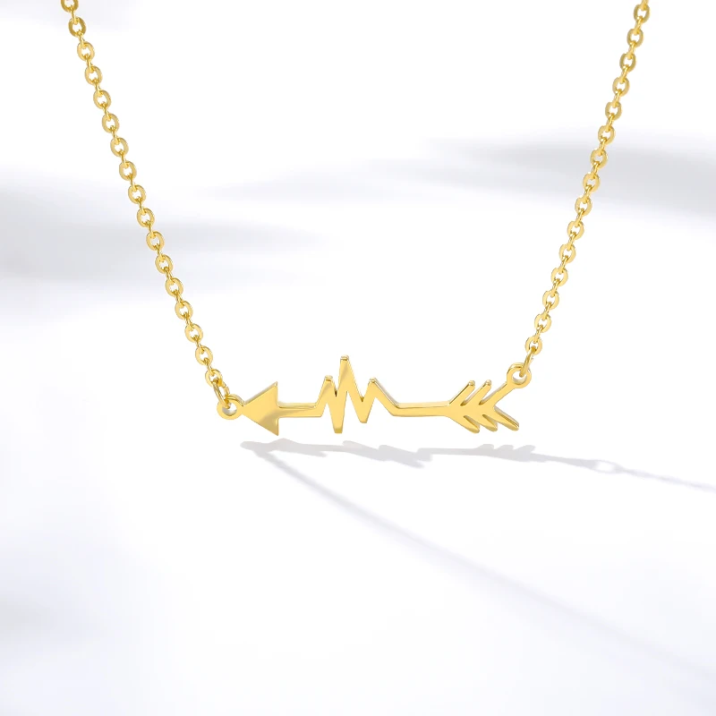 Ожерелье с кулоном в виде стрелы сердечком для женщин и мужчин ожерелье цвета