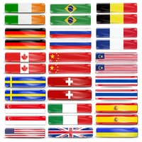 3d reflective national flag sticker car motorcycle accessories decals spain italy usa france ru brazil germany uk thailand bra