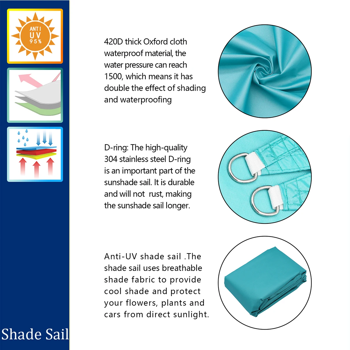 Солнцезащитный водонепроницаемый садовый навес для террасы палатка-беседка
