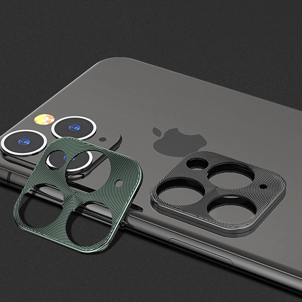 Полное покрытие объектива камеры защитное металлическое кольцо + закаленное