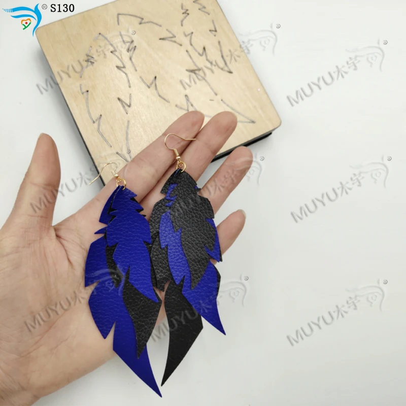 Пернатый eardrop-S130 DIY деревянный штамп/режущий инструмент штамп/Скрапбукинг форма