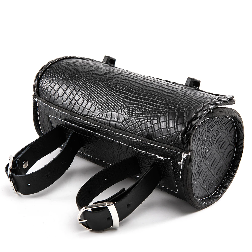 Универсальная мотоциклетная сумка из искусственной кожи для вилки, седла, руля и задней подножки для хранения инструментов для Honda Kawasaki Suzuki Yamaha.