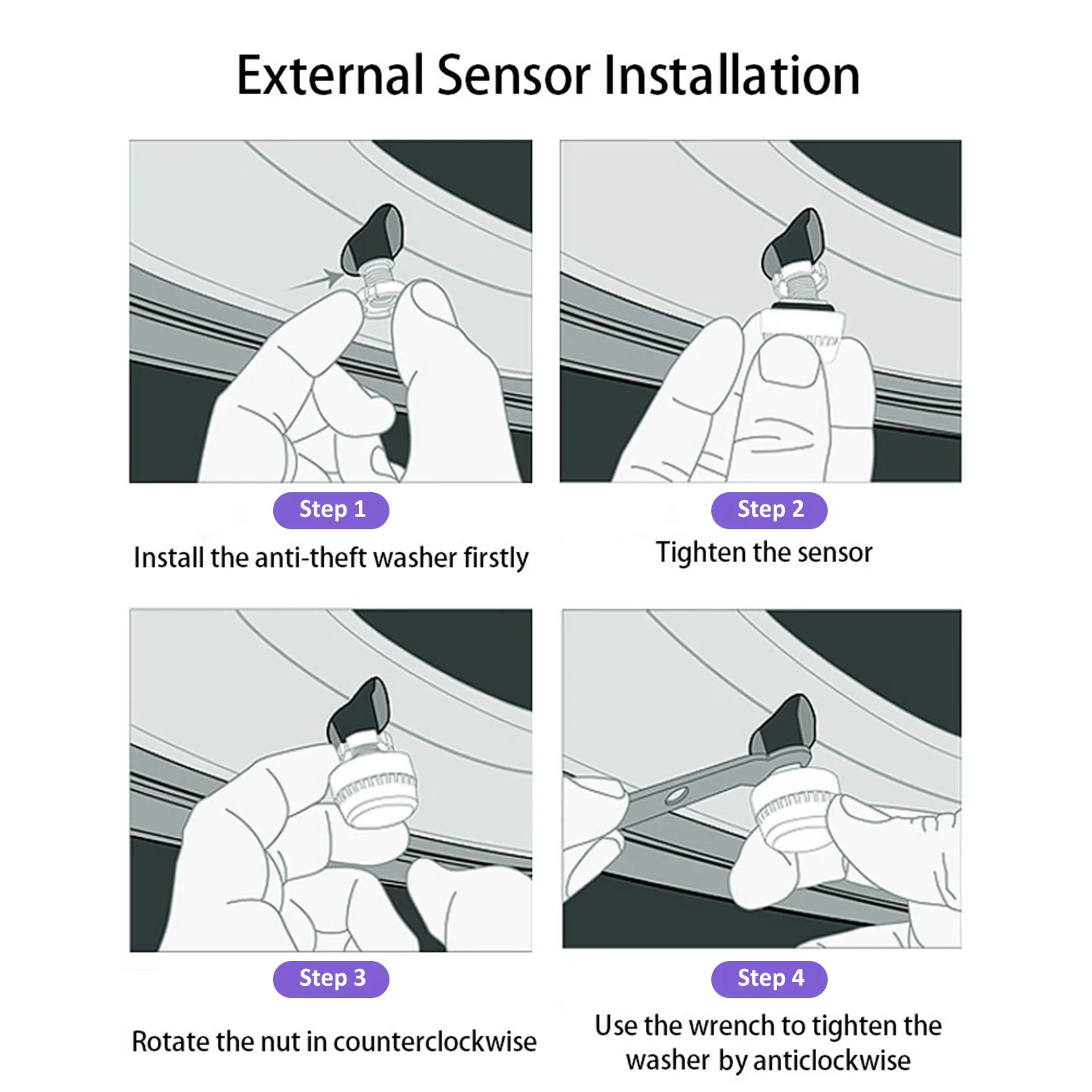 Система контроля давления в шинах мотоцикла беспроводная система с ЖК-дисплеем |