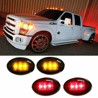 ford f350 f series f450 1999 2010 4pc led fender bed side marker lights smoked lens amber red