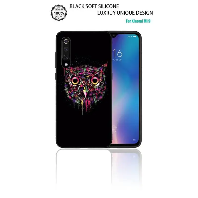 

night owl ZOO drawing Phone Case coque fundas etui for xiaomi note max mi 3 7 8 9se Redmi 7 7a 8 8t 10 pro lite cases cover