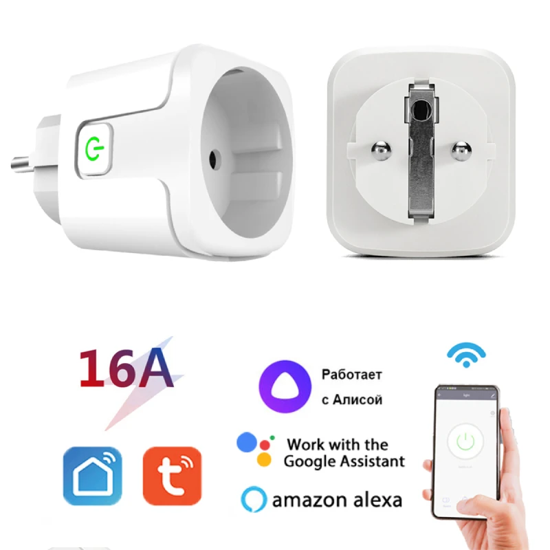 

Умная розетка с Wi-Fi и таймером, 16 А, 1-6 шт.