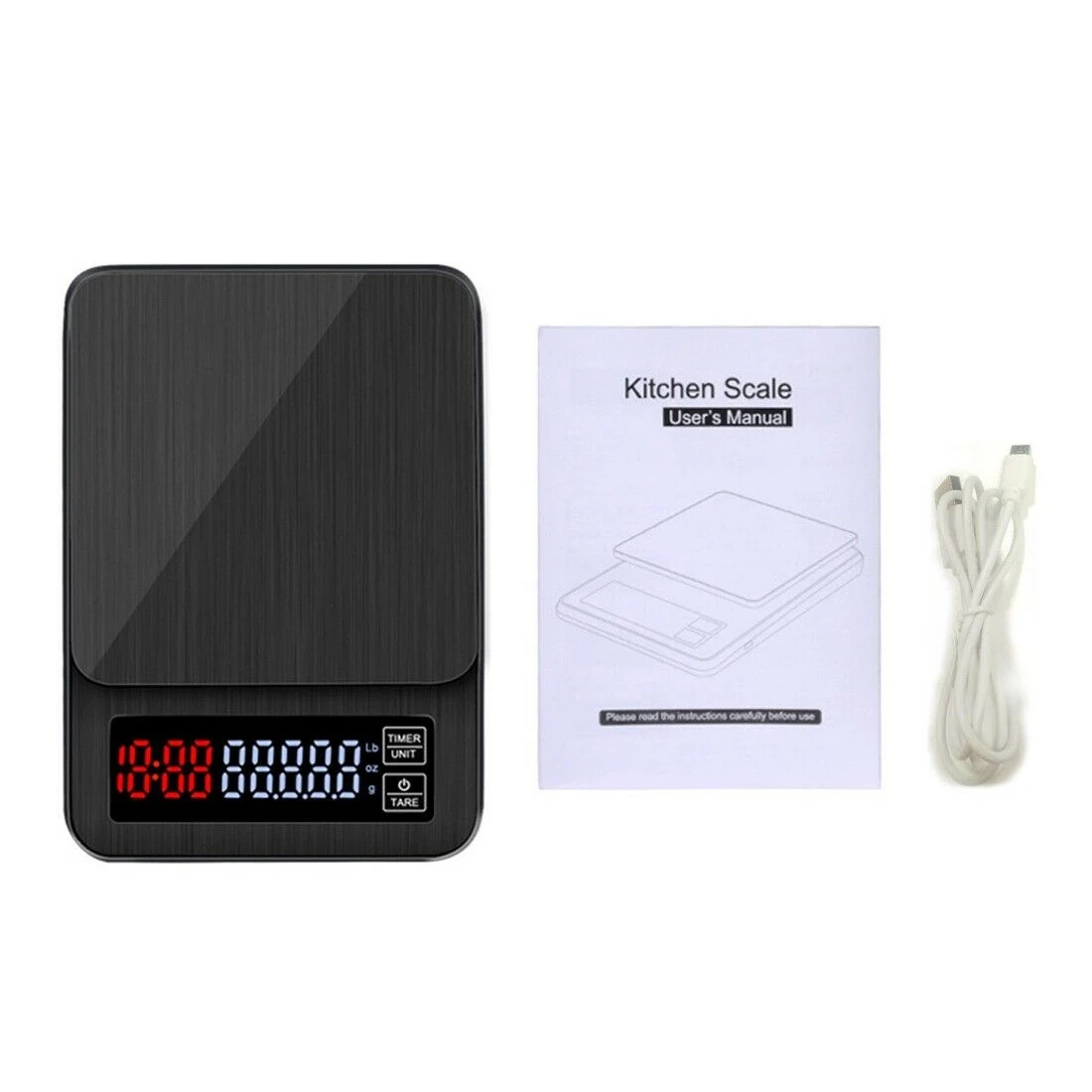 

5kg 0.1g Drip Coffee Scale Portable Electronic Digital Kitchen Scale High Precision LCD Electronic Scales
