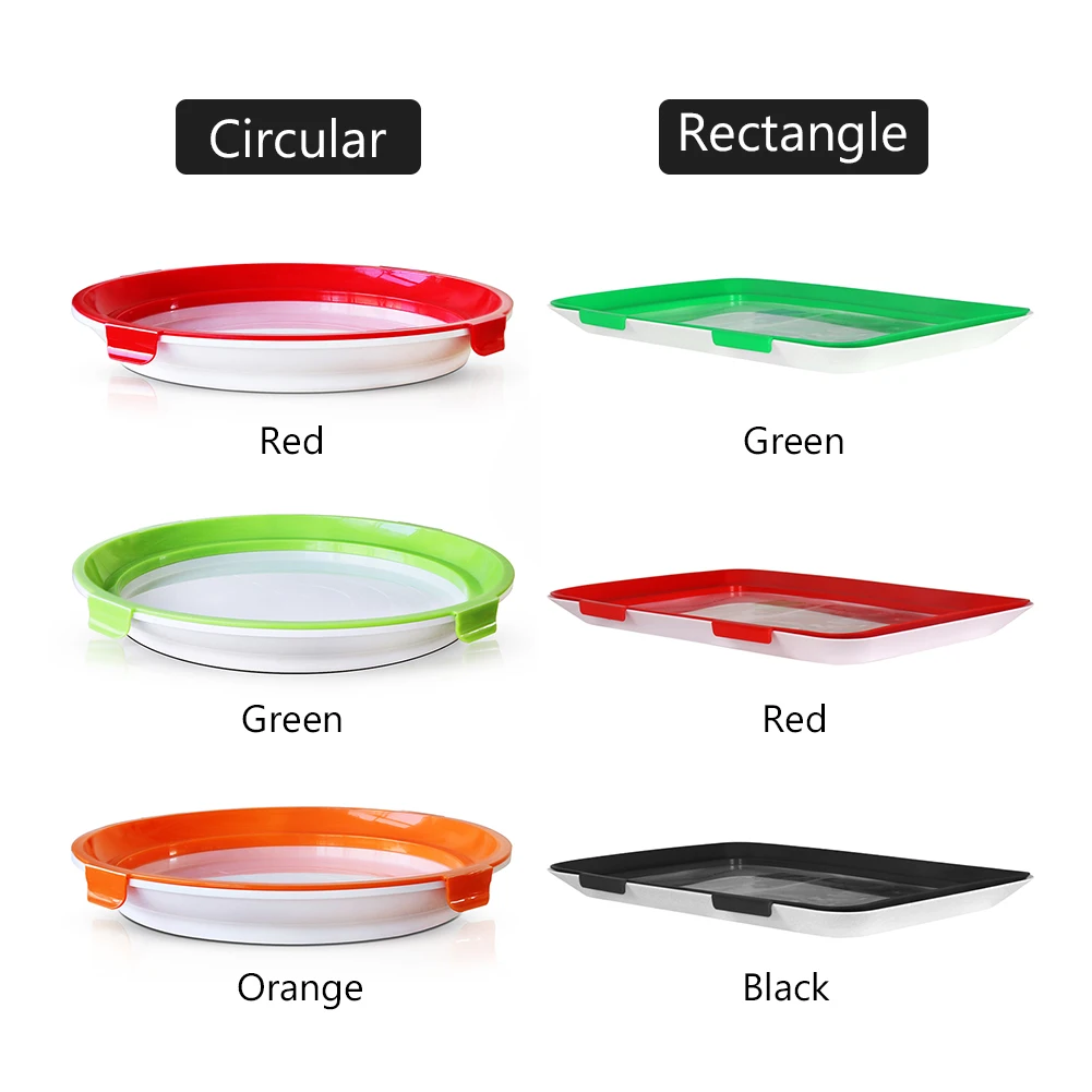 

Creative Food Preservation Refrigerator Tray Vacuum Healthy Kitchen Tools Storage Container Set Keeping Fresh Spacer Organizer