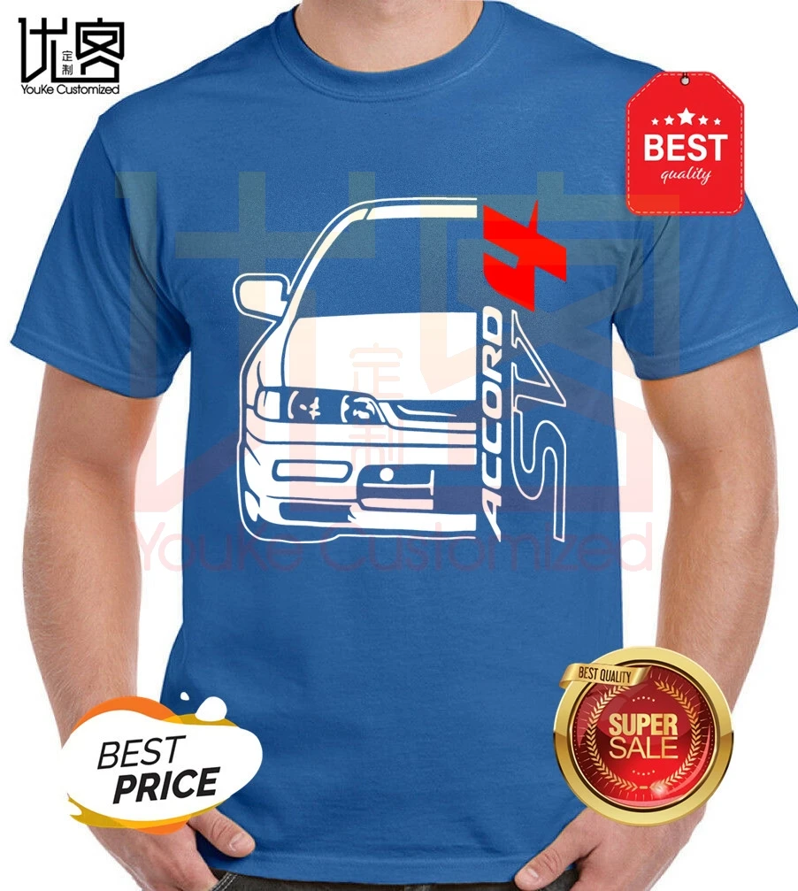 Мужская и женская футболка honda accord sv4 car motorsport из 100% хлопка с короткими рукавами