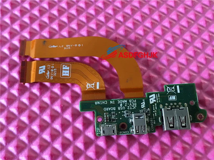 Оригинальная USB плата JCT2 для Dell Venue 11 Pro 7140 Micro зарядный порт Mini HDMI с кабелем