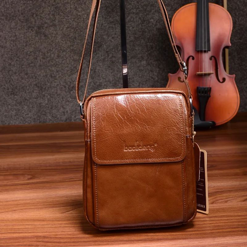 

Маленькие винтажные сумки через плечо для мужчин, натуральная кожа, натуральная корова, сумки через плечо, мужские однотонные повседневные ...