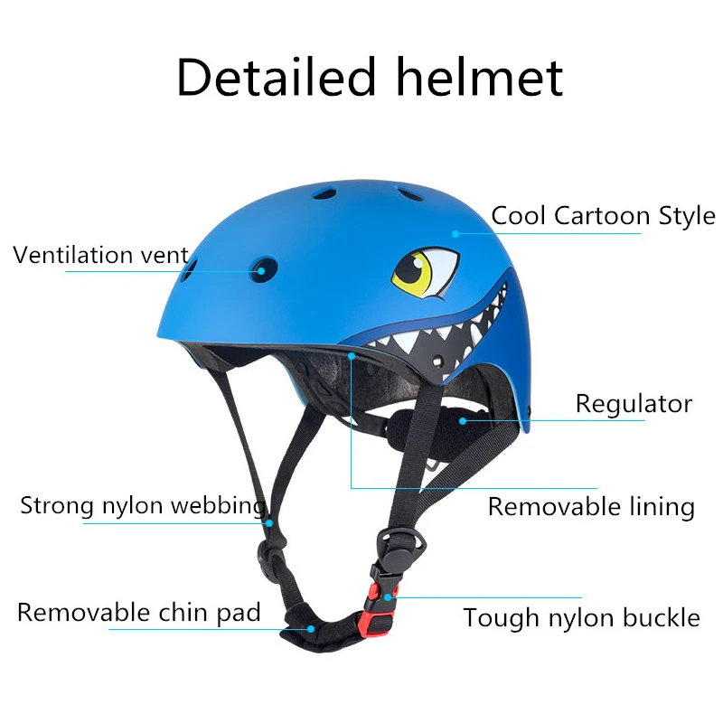 Детский велосипедный шлем для мальчиков и девочек мультяшный езды на велосипеде