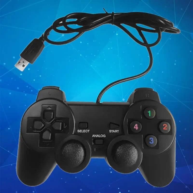 USB Wired Gamepad Joystick Single/Double Vibration Joypad Game Controller Handle for PC Laptop Computer Win7/8/10/XP/Vista | Электроника