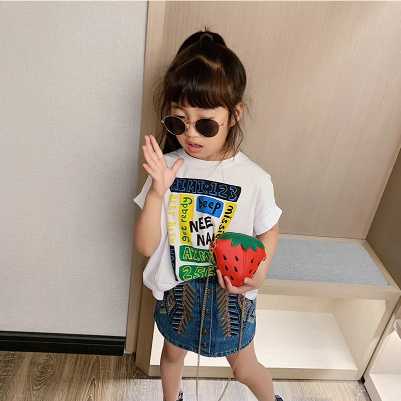 Маленькие сумочки в виде клубники для девочек и женщин милые сумки на плечо с