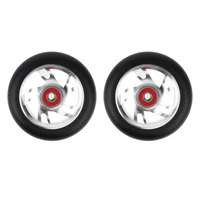 2pcsset 100mm3 9 pro stunt scooter wheels with bearings aluminum alloy core scooter parts wheels replacements accessories