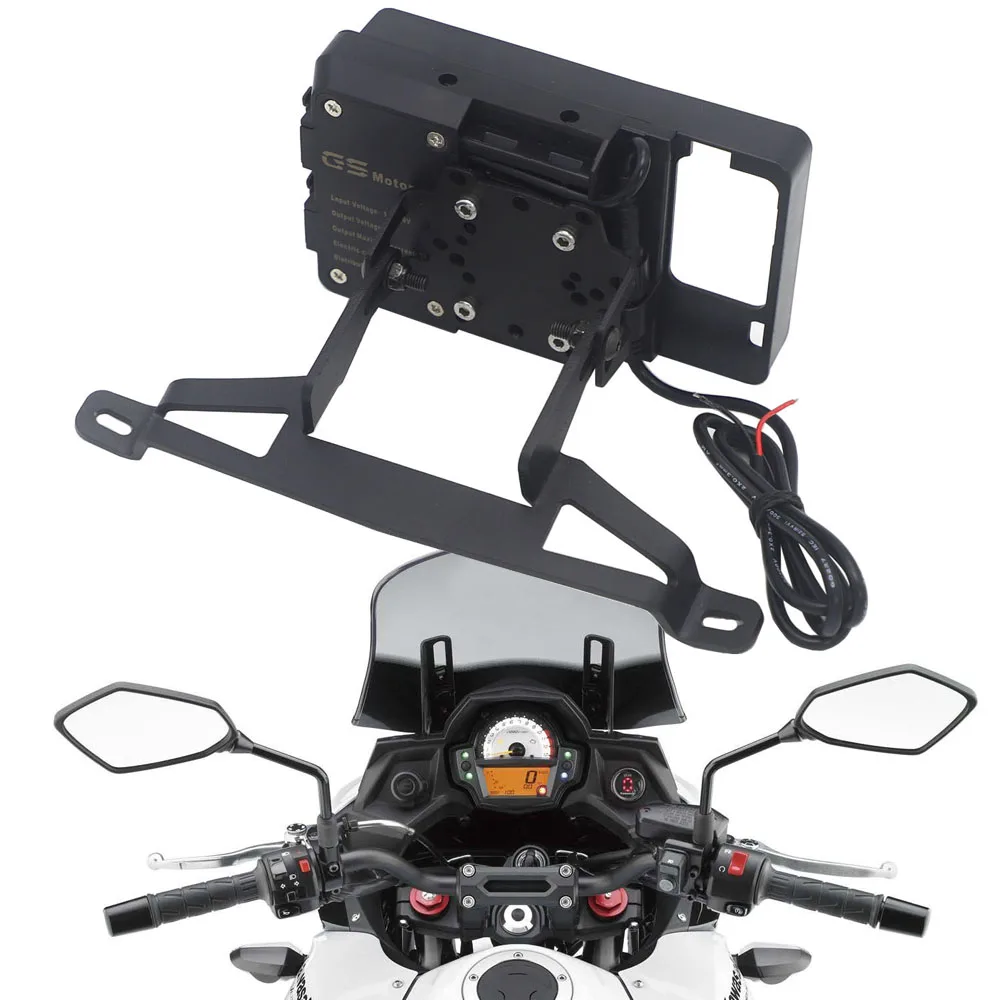 

Motorcycle Accessories Stand Holder Phone Mobile Phone GPS Plate Bracket For Kawasaki Versys 650/1000 2015-2017
