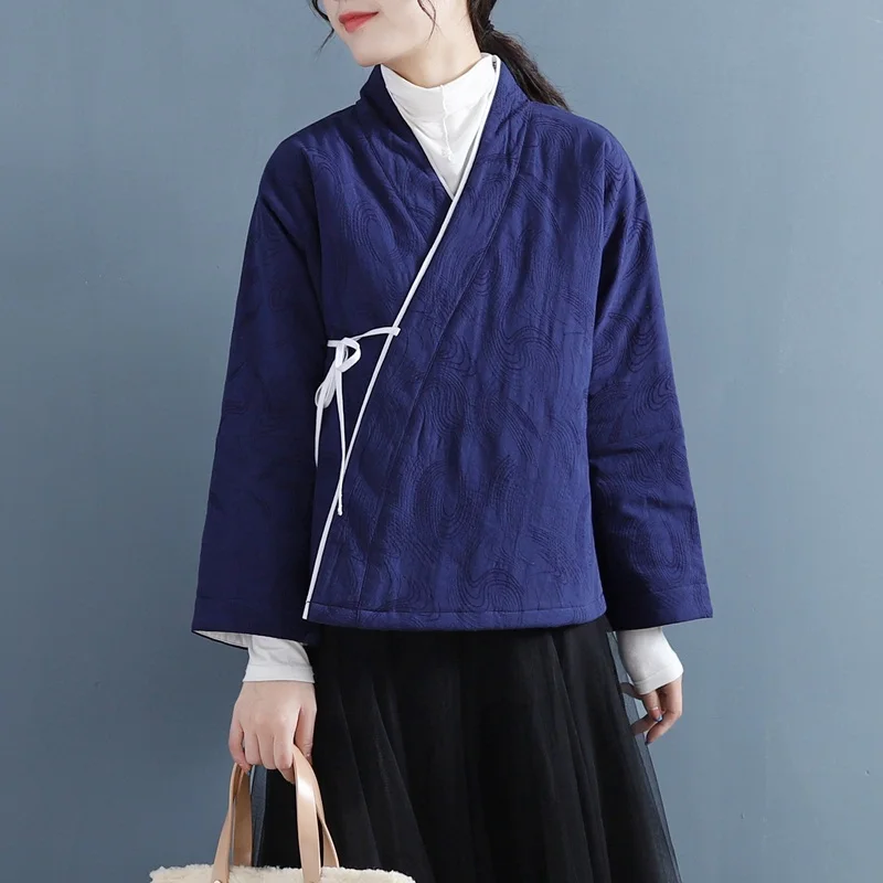 Традиционная одежда в китайском стиле женские хлопковые теплые пальто жакет