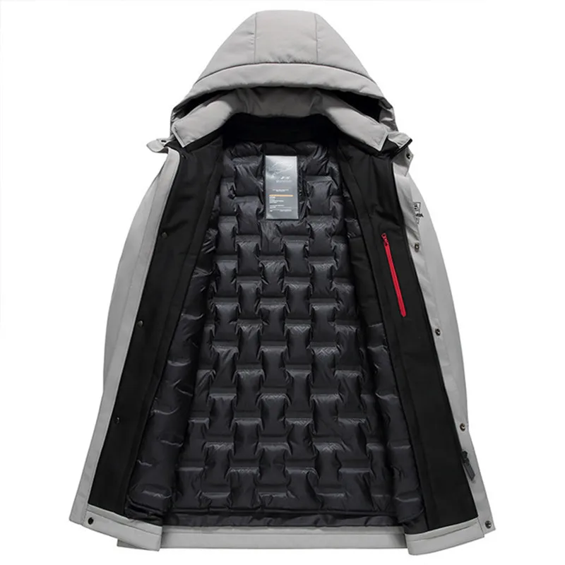 

New Winter Jackets Down Coat Men Windbreak Duck Parkas Liner Can Removed Thick Warm Coat Waterproof Parka