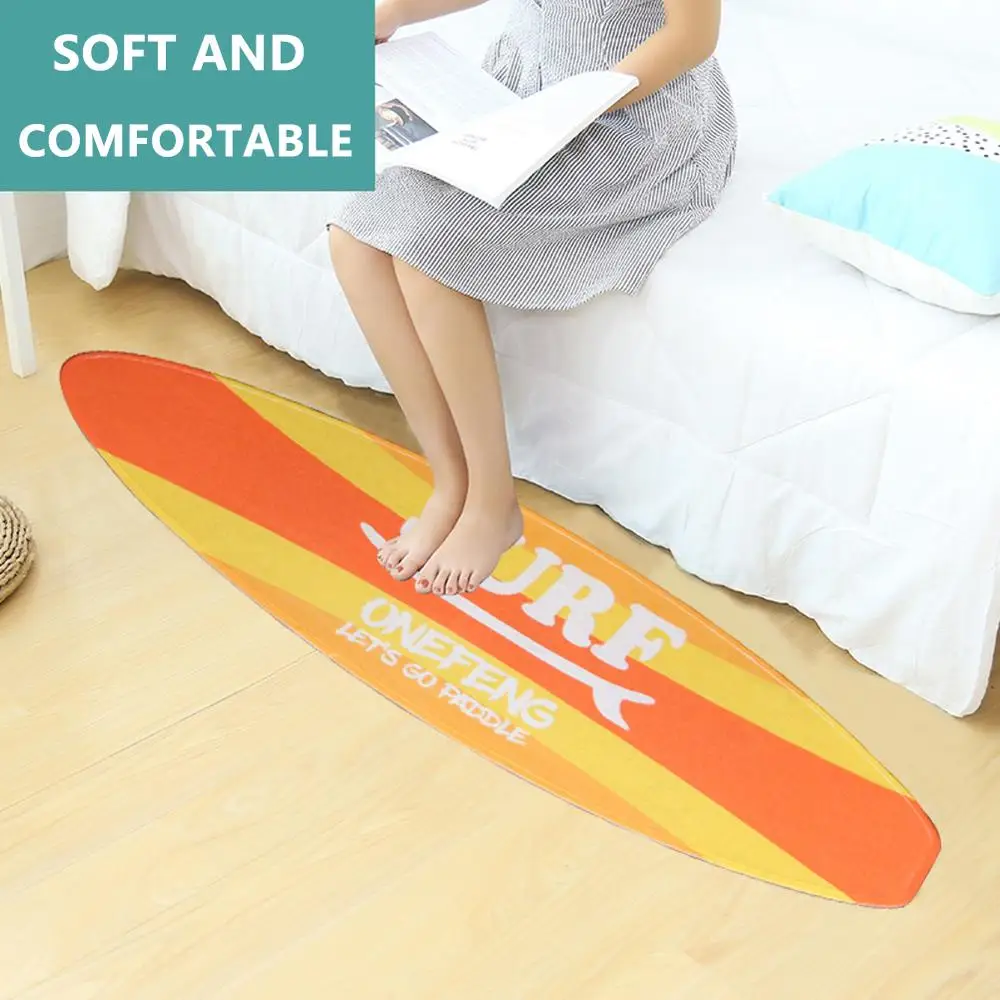 Спортивный оранжевый напольный коврик Onefeng для серфинга в форме доски дома и