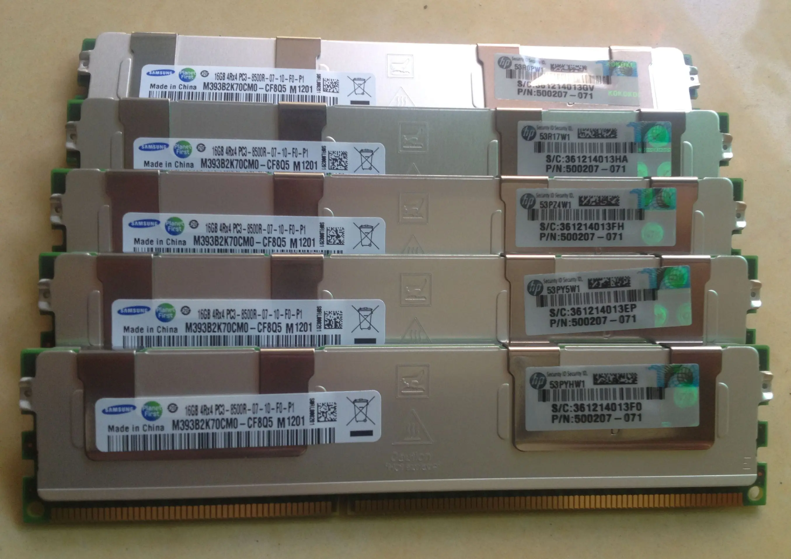 500666-B21 500207-071 501538-001 16 Гб 4Rx4 PC3-8500R DDR3 ECC REG