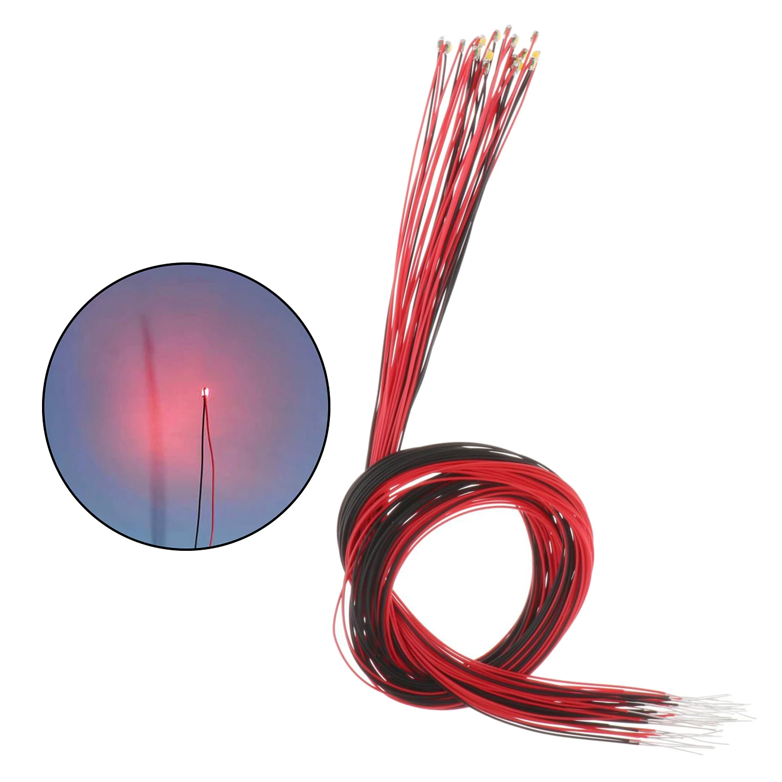 

30x Wired Lamp Miniature Light for Buildings Diorama Ornament Layout Decor