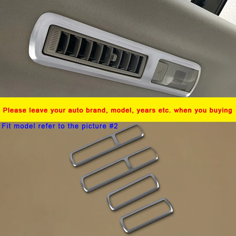 

Stainless Steel Interior Roof AC Air Vent Cover Mouldings Trims For Toyota Highlander 2020-2021 Car Auto Vehicle Accessories