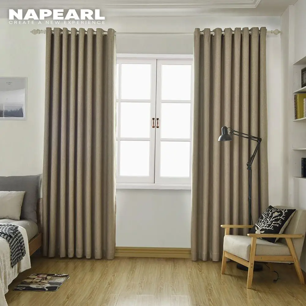 Наперл искусственный хлопок полиэстер льняная Новогодняя занавеска для спальни