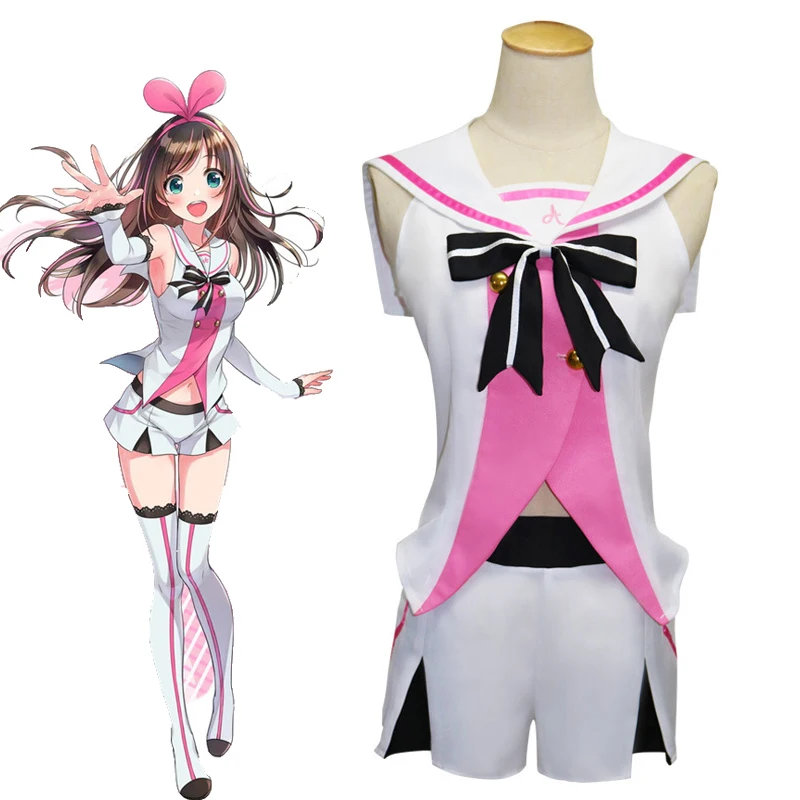 Костюмы для косплея аниме Kizuna AI униформа Хэллоуина карнавальвечерние женский
