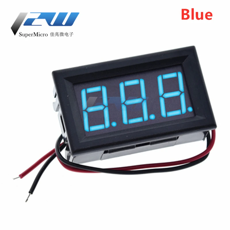 

Цифровой вольтметр, постоянный ток 4,5 В-30 В с красной, синей, зеленой панелями на выбор для автомобиля 6 В 12 В