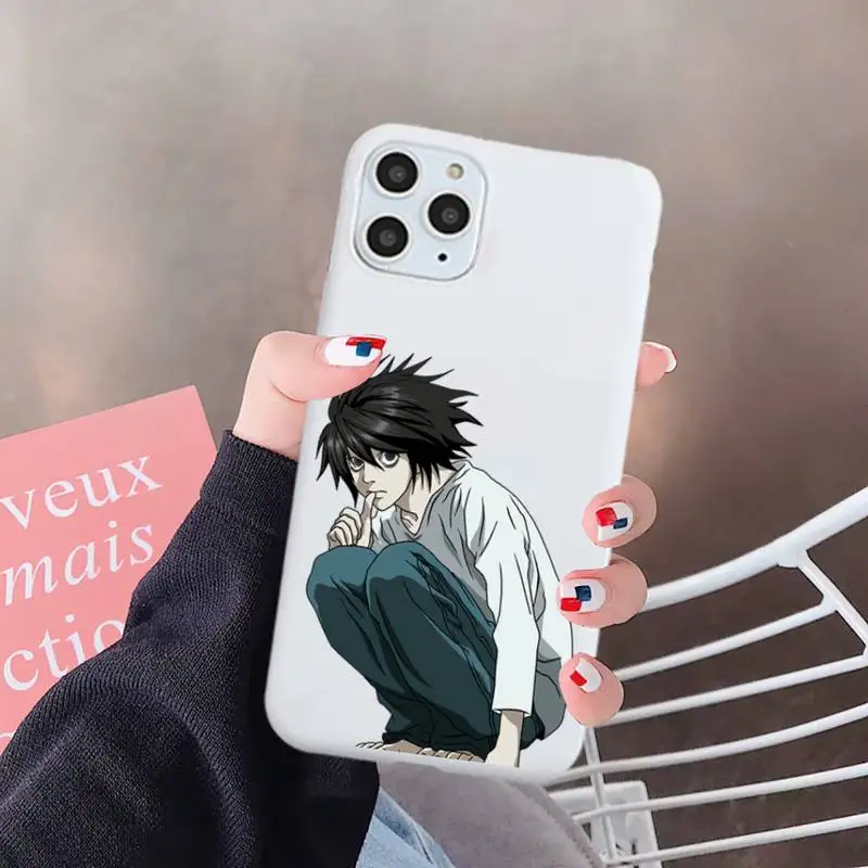 

Death Note Ryuk kira Phone Case White Candy Color for iPhone 6 7 8 11 12 s mini pro X XS XR MAX Plus