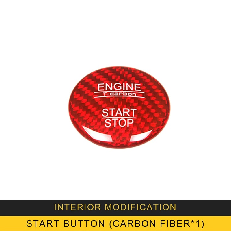 Start button X1 Карманго для Mercedes Benz GLE W166 Coupe C292- автомобиль красный круг кнопки рамка Крышка отделка наклейка интерьерные аксессуары - Название цвета: Start button X1