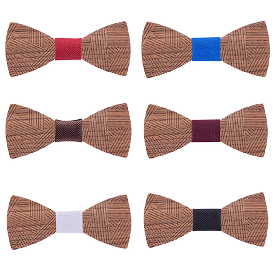 Регулируемый деревянный галстук-бабочка для мужчин ручной работы | Аксессуары