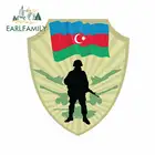 EARLFAMILY 13 см x 11,4 см для армии Азербайджана, самодельные мотоциклетные наклейки для автомобиля, 3D забавные виниловые наклейки сделай сам для автомобиля, наклейка на окклюзию с царапинами