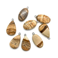 natural stone spot wholesale pendant egg shaped drop shaped oval shape suitable for diy handmade necklace earring accessories