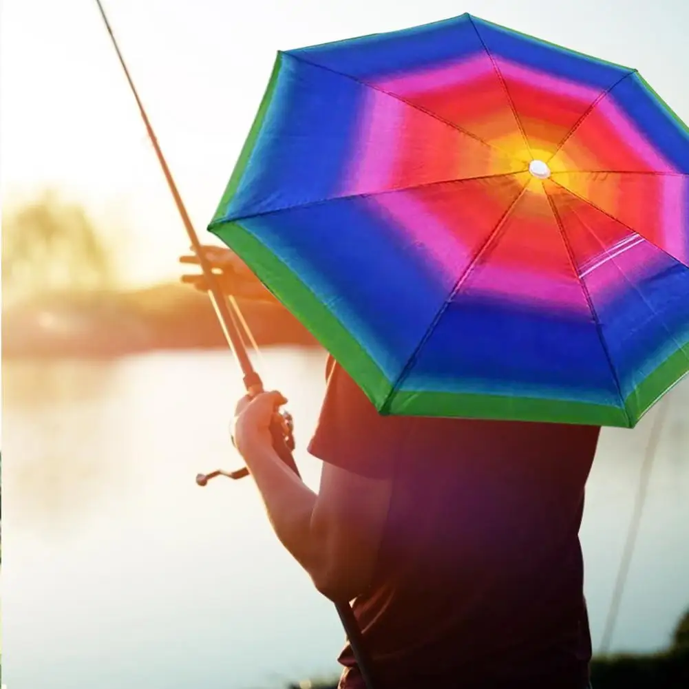 Складная головка стильная Радужная шляпа-зонт Стильный Эластичный зонт от