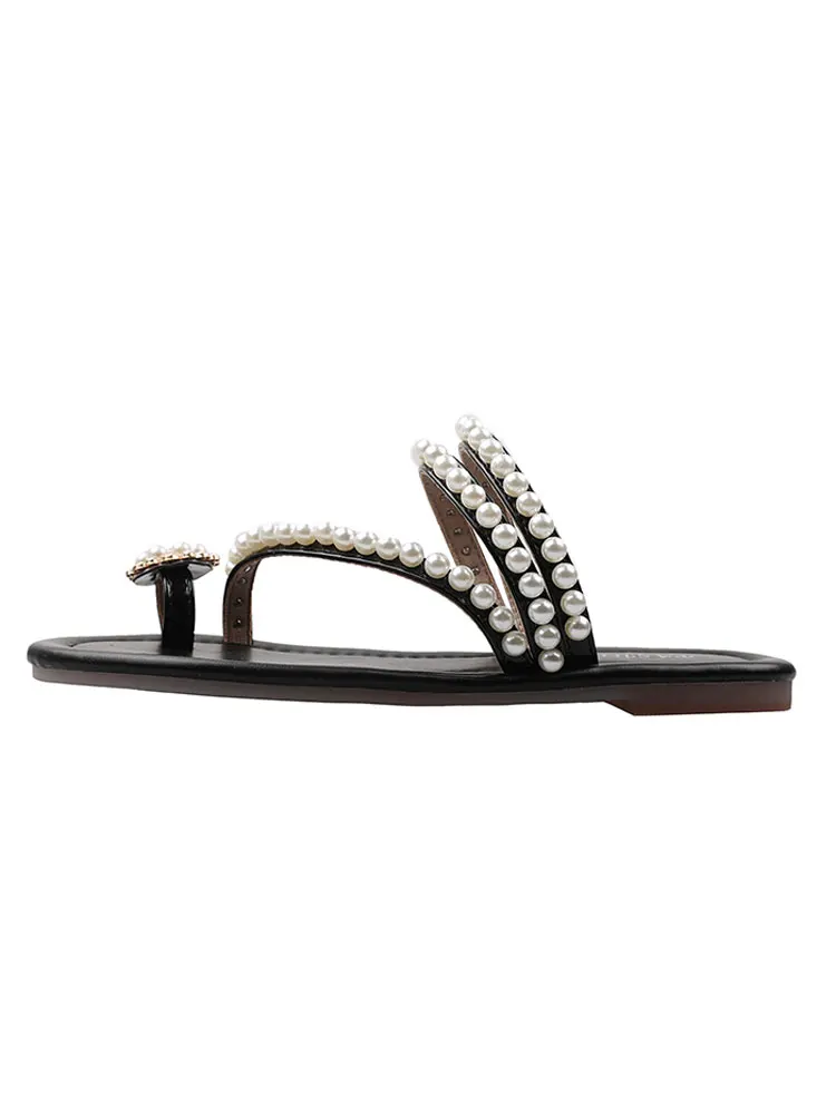 

Flat Shoes Female Ladies' Slippers Low Luxury Slides Jelly Flip Flops Slipers Women String Bead Designer Rubber Soft Glitter