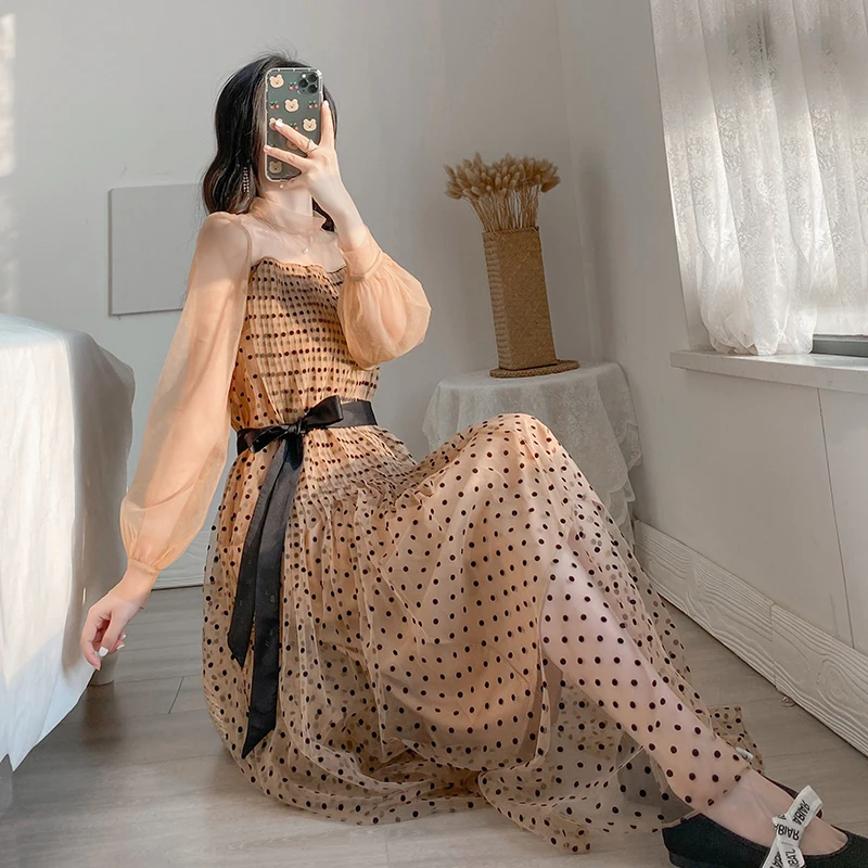 

Women Leopard Dress 2020 Sexy Party Long Dresses Vintage Long Sleeve Beach Chiffon Dress Sundress Vestidos de fiesta