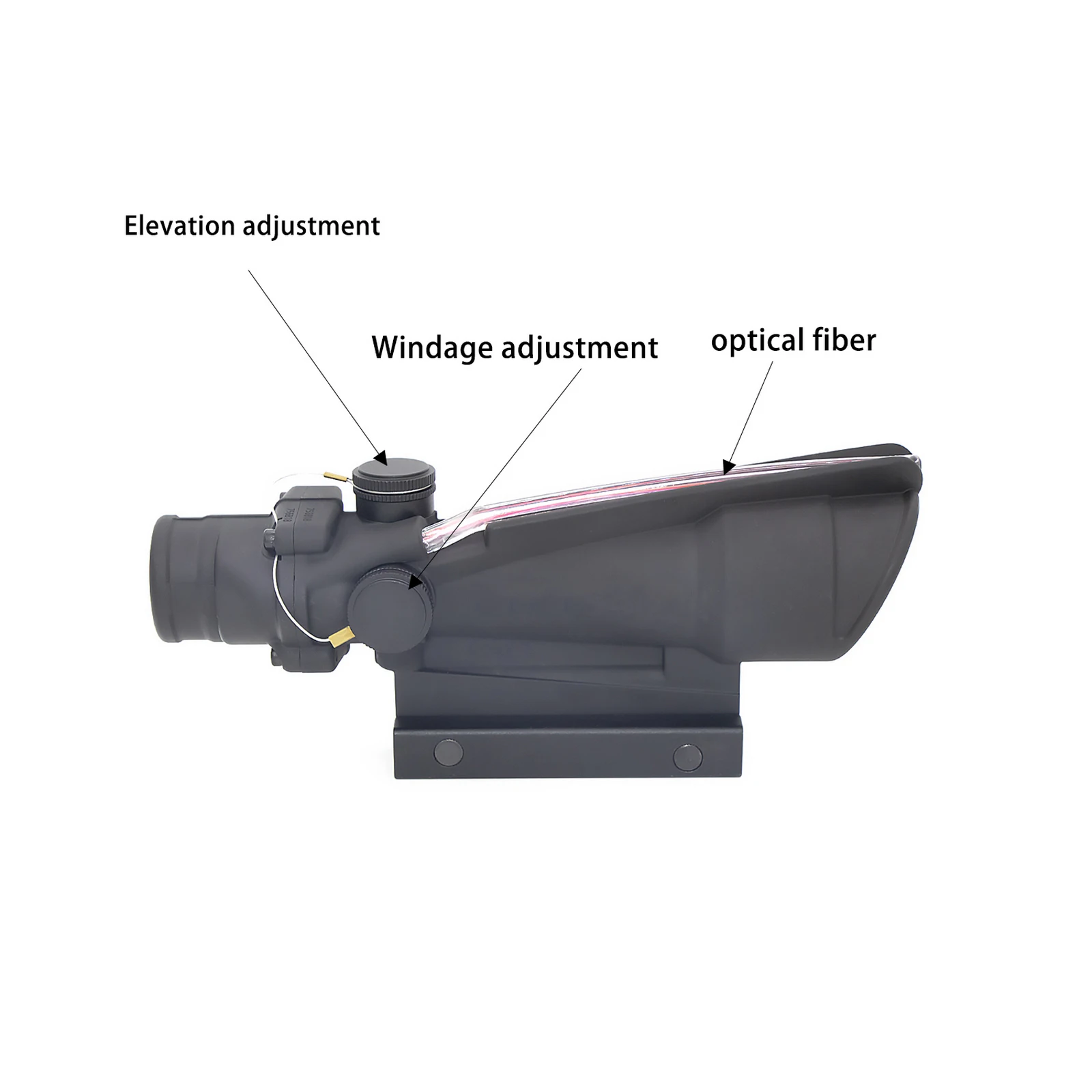 

ACOG Hunting Riflescope 4x32 Stamped Version Matte Black Aluminum Alloy Stamped Version Optical Sight Hunting Riflescope