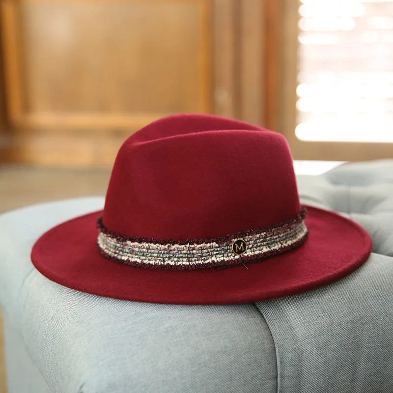 Зимняя 100% шерстяная Женская и мужская шляпа-федора лучшая джазовая шляпа