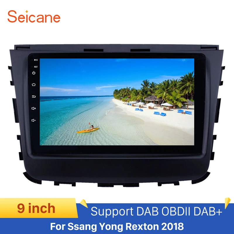 Seicane 9 дюймов GPS навигация Радио Android 1 для Ssang Yong Rexton 2018 Основной блок поддержка Carplay