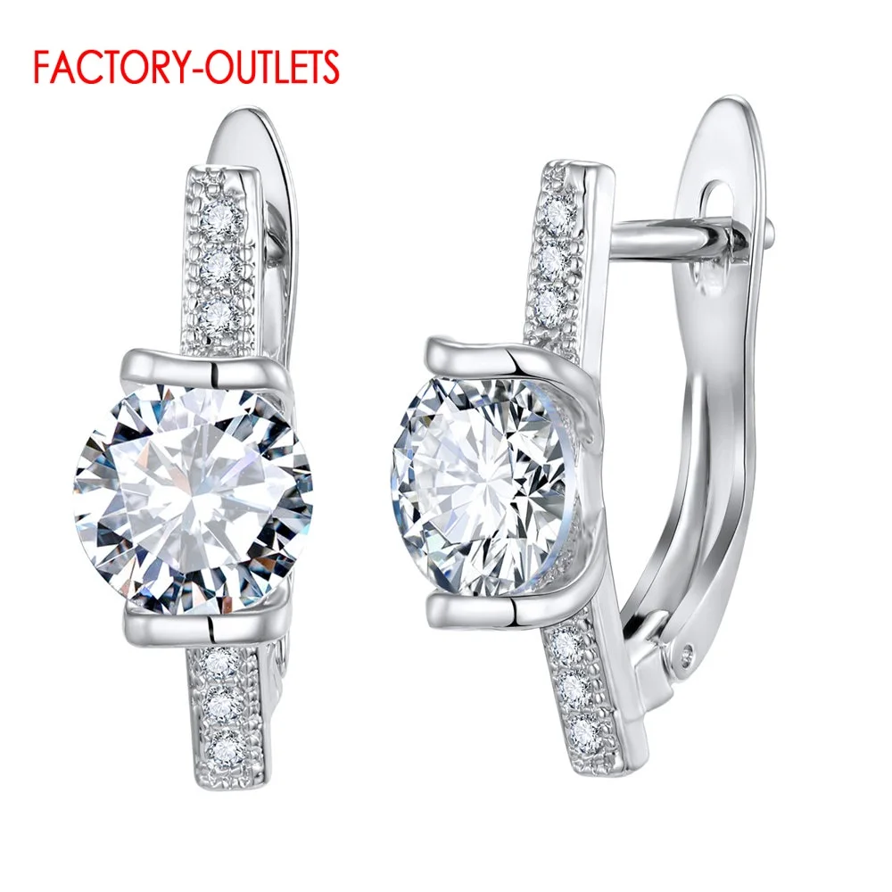 Женские серьги кольца из серебра 925 пробы|Ювелирная фурнитура и компоненты| |