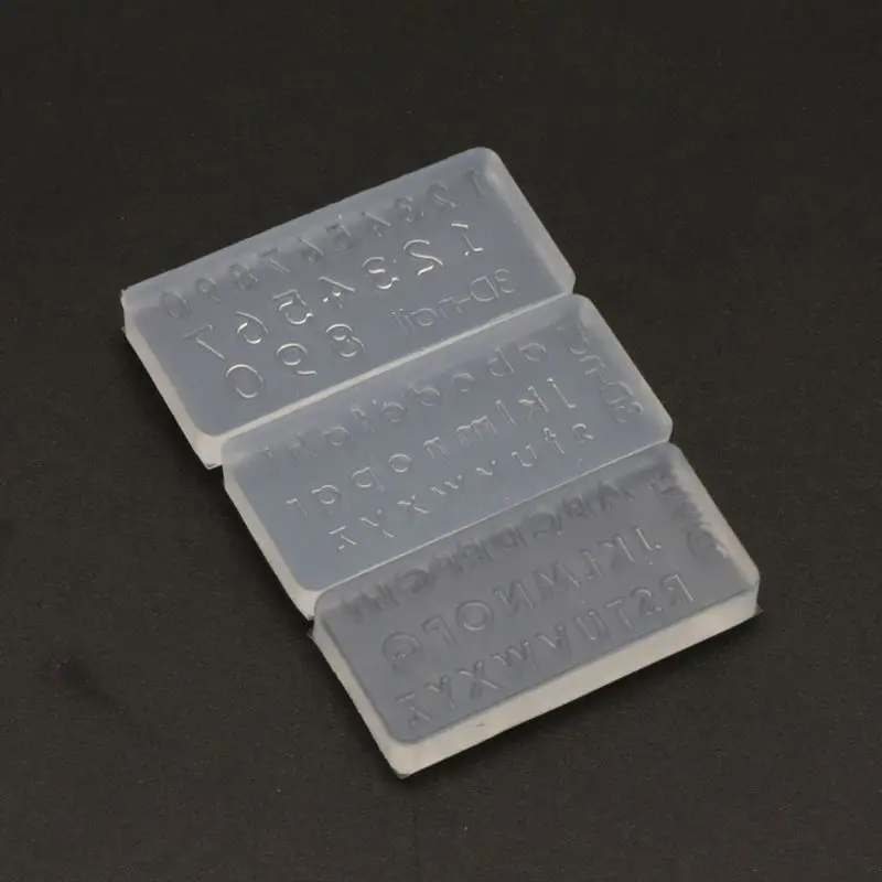 

3Pcs Small Size Numbers Letters Mold Kit Alphabet Pendant UV Resin Silicone Mold R2LE