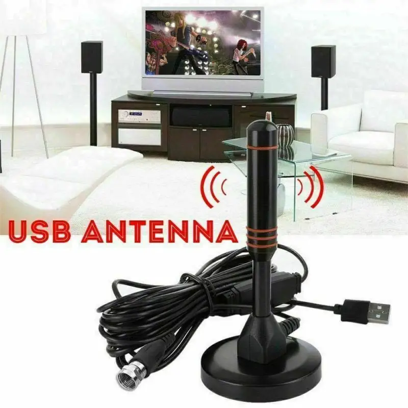 Цифровая комнатная усиленная ТВ-антенна HD 200 миль Ultra TV с усилителем VHF/UHF быстрое