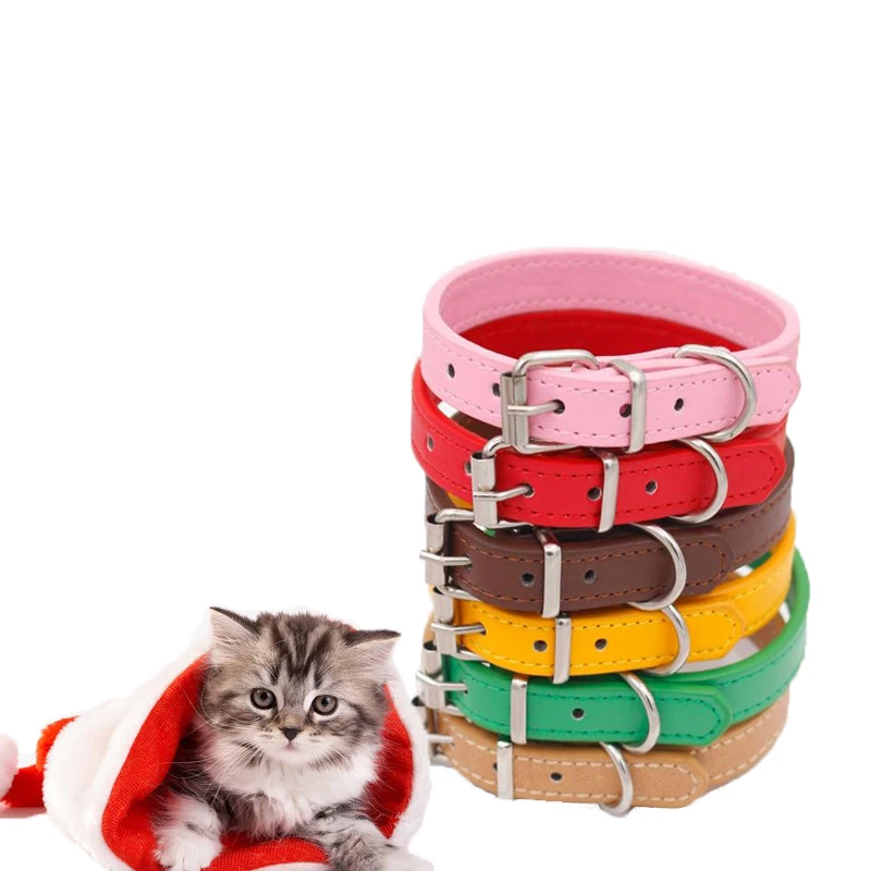 

Color Band Cat Dog Collar Adjustable Cat Necklace Collar Can Hang Towing Rope Pet Collar Pet Supplies Puppy Accessories Product